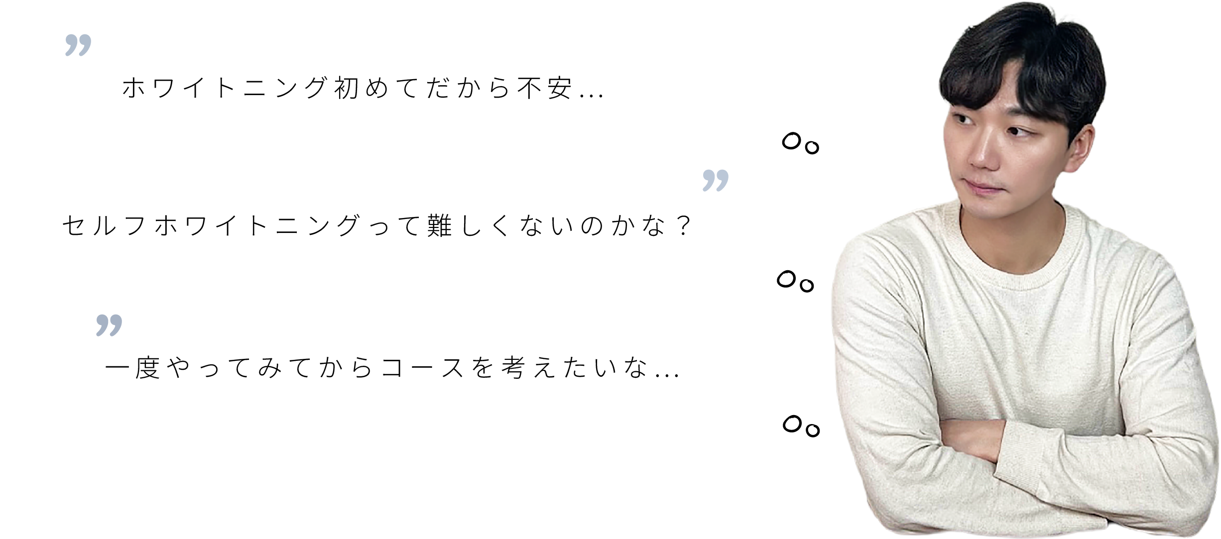 ホワイトニング初めてだから不安
セルフホワイトニング難しくないのかな？一度やって見てからコースを考えたいな...